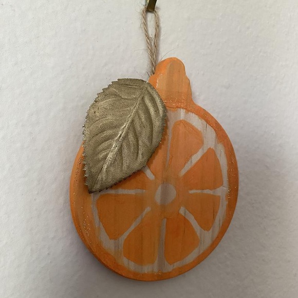 HANDPAINTED Wood Orange Slice Hanging Ornament - Picture 3 of 7